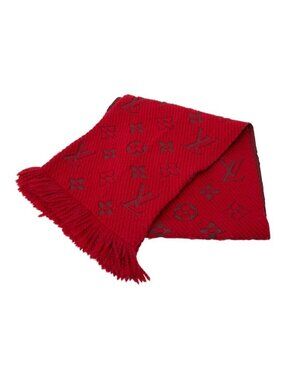 Louis Vuitton Echarpe Logomania Red Wool Silk